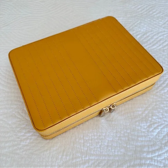 Wolf Designs Maria Large Zip Case in Mustard - Picture 9 of 13